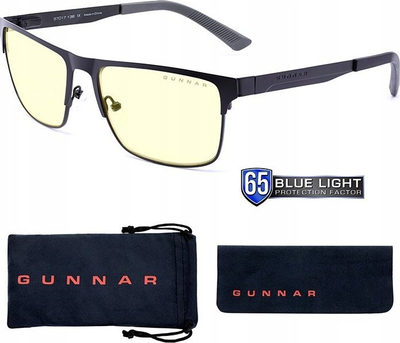 Компјутерски очила Gunnar Optiks Pendleton, леќи Amber, црна рамка Slate