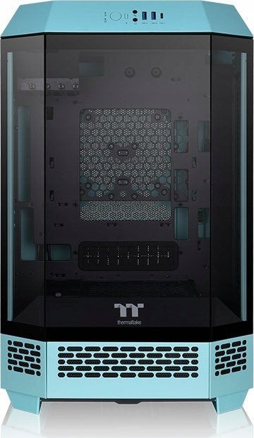 Kuti kompjuteri Thermaltake The Tower 300, Micro Tower, xham i temperuar, turkeze