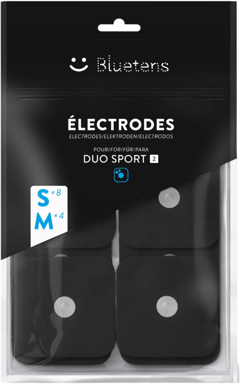 Elektroda Bluetens Duo Sport 2, 8 copë S, 4 copë M, të zeza
