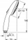 Dush dore Grohe Tempesta 269122433, 11 cm, 2 rryma, i zi matte