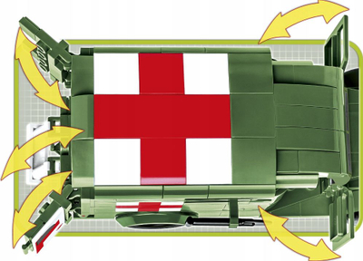 Set ndërtimi Cobi Historical Collection Ambulance WC 54 2257, 293 pjesë