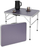 Tavolinë kampingu Foldable Camping 75x55 cm, lartësi e rregullueshme 25-59 cm, gri