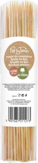 Shkopinj druri për shishqebab Arpex, 20 cm, 200 copë, natyral