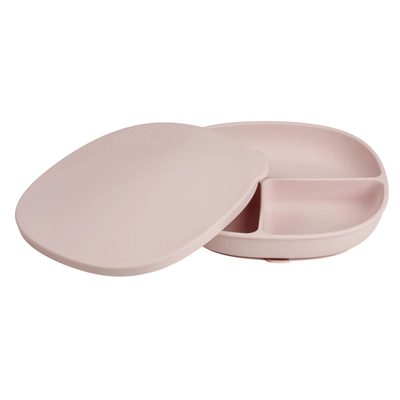 Pjatë silikoni për bebe b.box Silicone Plate, me kapak, me ndarje, Ocean