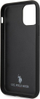 Mbrojtëse telefoni U.S. Polo Assn për iPhone 11 Pro Max, lëkurë PU, e zezë