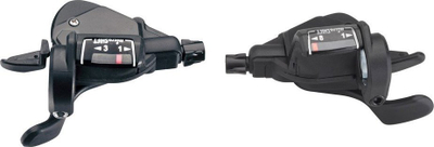 Ndërrues marshe Microshift Mezzo, set 3x8 shpejtësi, për Shimano, me tregues optik