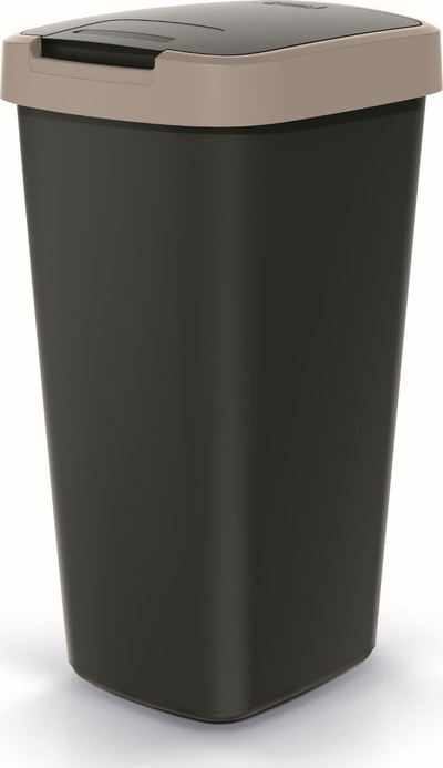 Koshi mbeturinash Prosperplast Compacta Q, 25L, plastikë, kafe e çelët