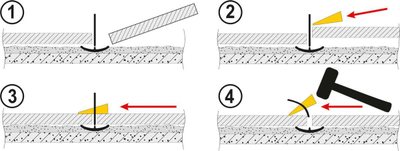 Kapëse niveluese pllaka Vorel System, 1.5 mm, 400 copë, në kovë