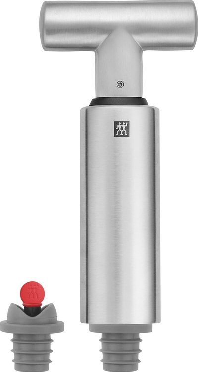 Pompë vakumi vere Zwilling 39500-052-0, çelik inox, me tapa silikoni, argjendtë
