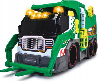 Lodër kamion plehrash Dickie Garbage Truck, 39 cm, me dritë dhe tinguj, shumëngjyrëshe