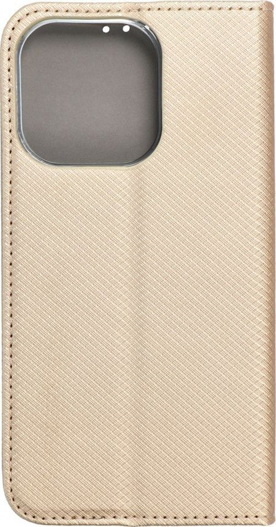 Kabullë telefoni SMART CASE Book, për iPhone 14 Pro, me xhep karte, ngjyrë gold