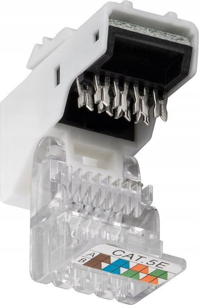 Modul rrjeti Wentronic Goobay KeyStone RJ45 CAT5e, UTP, 100 MHz, i bardhë