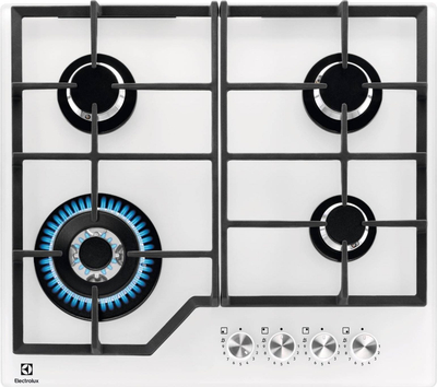 Plitë gazi Electrolux KGG64362W, 4 vatra, 60 cm, e zezë