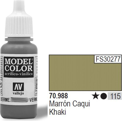 Bojë akrilike Vallejo Model Color Khaki, 17ml, mat, ngjyrë khaki