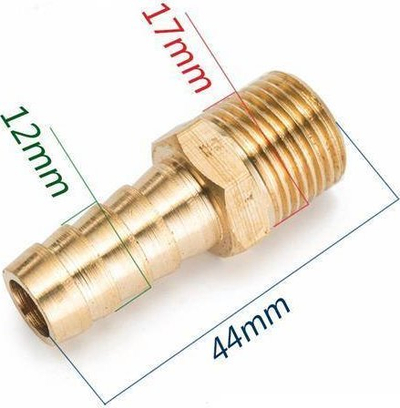 Lidhës nipple bronxi 3/8" me zorrë 12mm, që s’e ha korrozioni