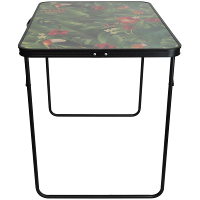 Tavolinë kampingu ST Garden Folding Suitcase, 80x60x70 cm, alumin, me lule