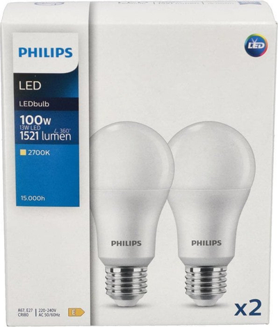Set me 6 llamba LED Philips CorePro A67, E27, 13W 2700K 1521lm, dritë e ngrohtë