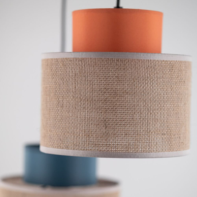 Llambadar varës TK Lighting DUO JUTA MIX 2759, 3xE27, lartësi e rregullueshme, multikolor