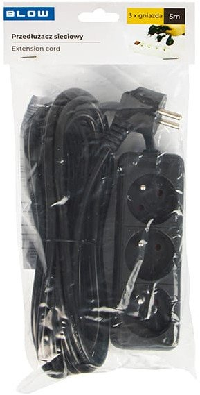 Zgjatës elektrik Mains PR-370P, 3x2P+T, 5m, 3x1.5mm², i bardhë