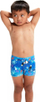 Rroba banje çunash Speedo Infant Learn to Swim Aquashorts, prerje të shkurtëra, print nën ujë, blu me të bardhë