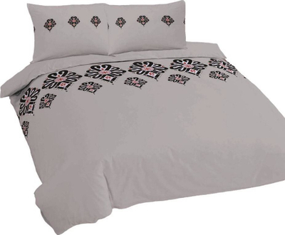 Set posteqesh Matex Satin Bedding R22, 220x200 cm, pambuk saten, gri