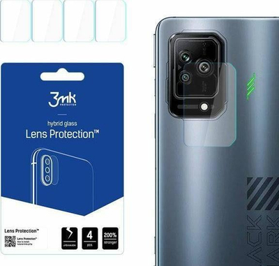 Mbrojtës lente 3MK për Xiaomi Black Shark 5, xham hibrid, set 4 copë, transparent