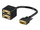 Ndarës VGA Wentronic Goobay 93263, 1x HD-15 M në 2x HD-15 F, i zi