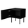 Komodinë pranë krevati Cama Meble LUCCA, set 2 copë, 47x40x52 cm, e zezë