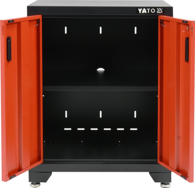 Dolap pune Yato me 2 dyer, 66 x 45.7 x 86.3 cm, i kuq e zi