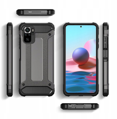 Mbrojtëse telefoni Hybrid Armor për Xiaomi Poco M4 Pro 5G, TPU dhe polikarbonat, e zezë