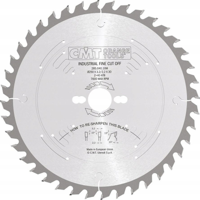 Кружен сечачки диск CMT Orange Tools 285.060.12M, 300mm, 60 заби, метален