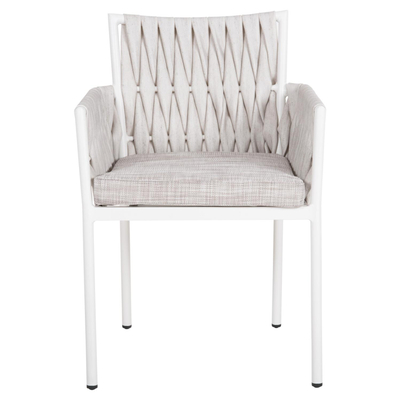 Karrige Martin prej alumini 56x56x80Hcm (HM5564.11), bardhë