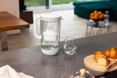 Shtambë filtruese Brita Glass, 2.5L, fishek Maxtra Pro Pure Performance, mint