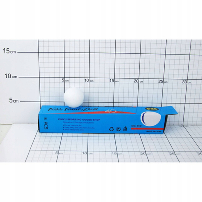 Top pingpongu Haoxin 6601, 40 mm, set 6 copë, i bardhë