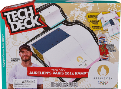 Set lodër fingerboard Tech Deck Aurelien Paris 2024 Ramp, Olimpiada Paris 2024, shumëpjesësh, e bardhë