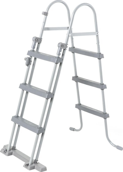 Pishinë mbi tokë Bestway Power Steel Rectangular, me skelet çeliku, set me pompë filtri, e bardhë