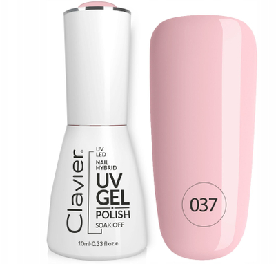 Мanikир гел хибрид Clavier Luxury 037, 10ml, UV LED, мека розева