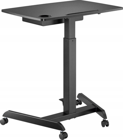 Tavolinë pune Maclean MC-903B, workstation me rregullim lartësie, e zezë