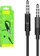 Kabllo audio Denmen DX01, jack 3.5 mm në jack 3.5 mm, 1 m, e zezë
