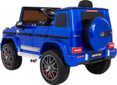 Makina elektrike për fëmijë Mercedes AMG G63, telekomandë, MP3 LED, blu me shkëlqim