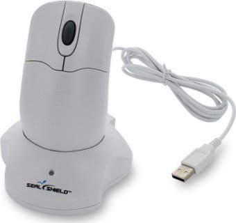 Maus pa tela Seal Shield Silver Storm, i papërshkueshëm nga uji, 2.4 GHz, i bardhë