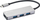 USB C приклучник Sandberg Saver, 1x USB 3.0, 3x USB 2.0, сребрен