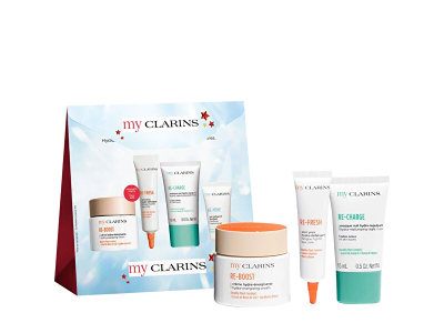 Set kozmetik My Clarins Collection, Re-Boost 50ml, Re-Fresh 15ml, Re-Charge 15ml