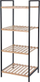 Raft banjoje Bathroom Solutions, 4 nivele, bambu dhe metal, i zi