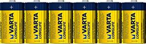 Bateri alkaline Varta LongLife Extra D R20, pako me 6 copë, verdhë e blu