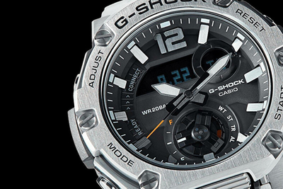 Orë dore për meshkuj Casio G-Shock GST-B300SD-1AER, e argjendtë