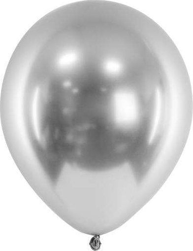 Balona Glossy 30cm, 1 pako 10 copë, argjendi