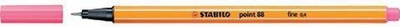 Fineliner STABILO Point 88, set me 10 copa, rozë e çelët