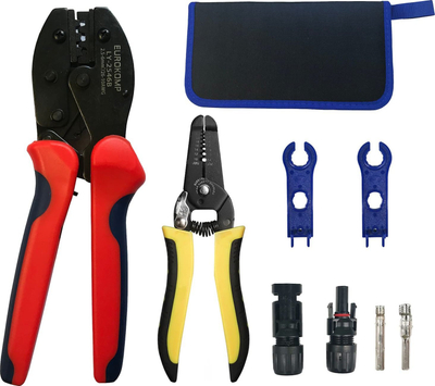 Сет соларни алати EUROKOMP Solar Tool Set Crimper Wrenches MC4 Pv, 7 во 1, со клешти и клучеви MC4