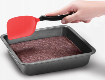 Spatulë kuzhine Dreamfarm Mini Chopula, najlon që s’e merr flaka kollaj, e përshtatshme për enë jo ngjitëse, e kuqe